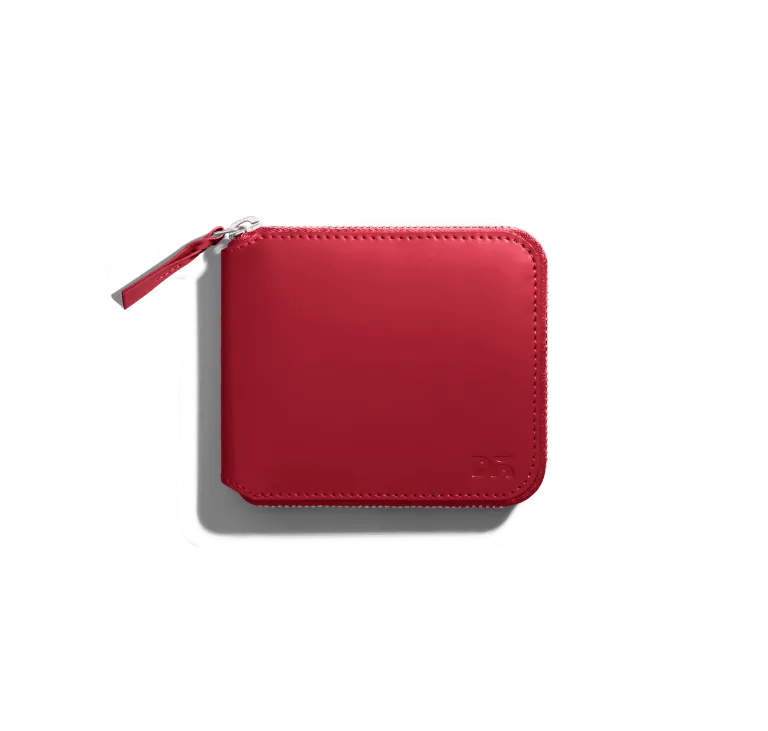 Get Amazing Vegan Zip Wallet for women - Crimson Red | Online Shopping | Klippik Kuwait UAE Saudi