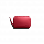 Crimson Red Vegan Leather Zipper Slim Card & Coin Wallet | Online Shopping | KlippiK Kuwait UAE Saudi
