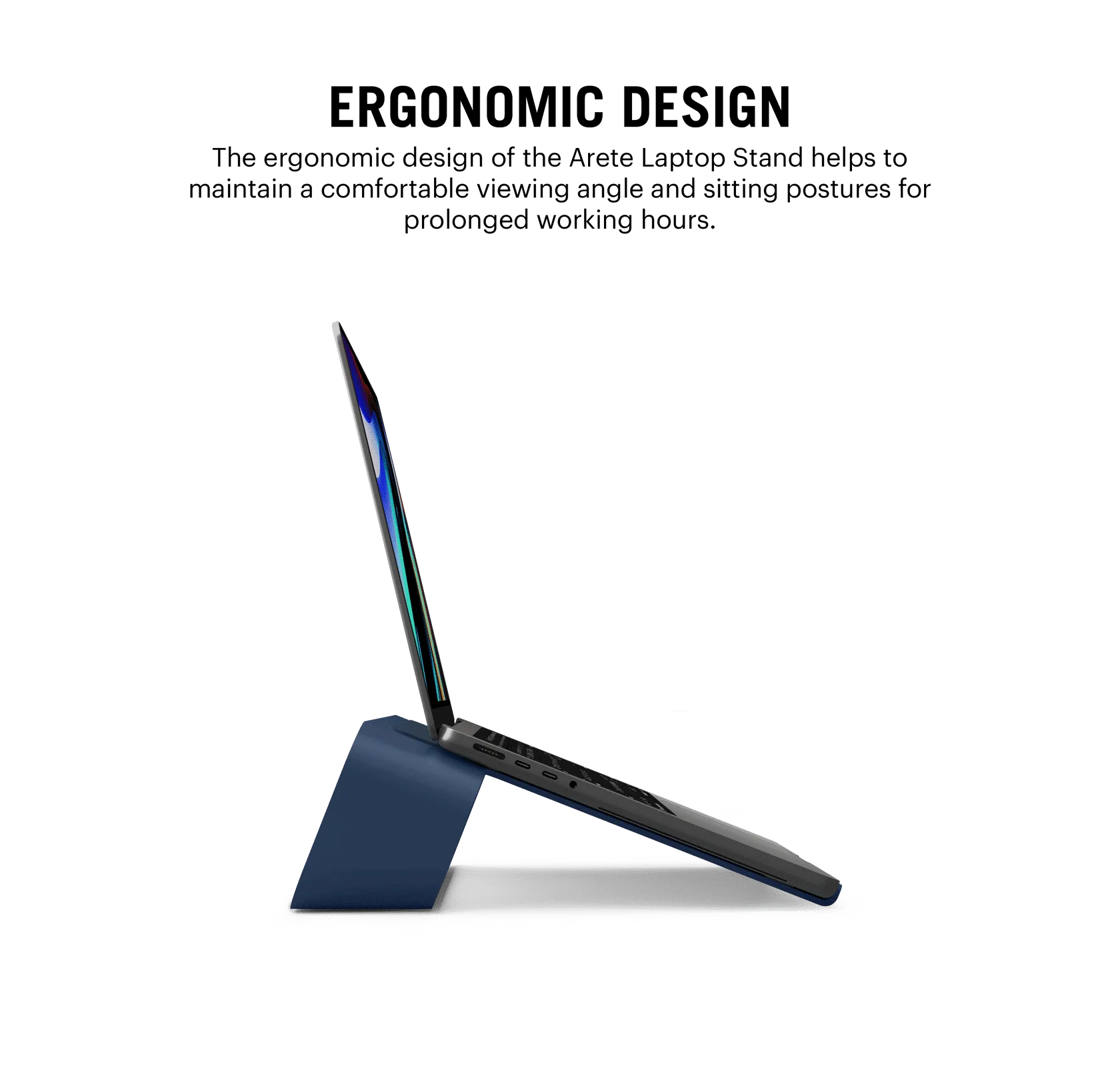 Arete Laptop Stand - Blue | Platform Collection | KlippiK Kuwait UAE Saudi