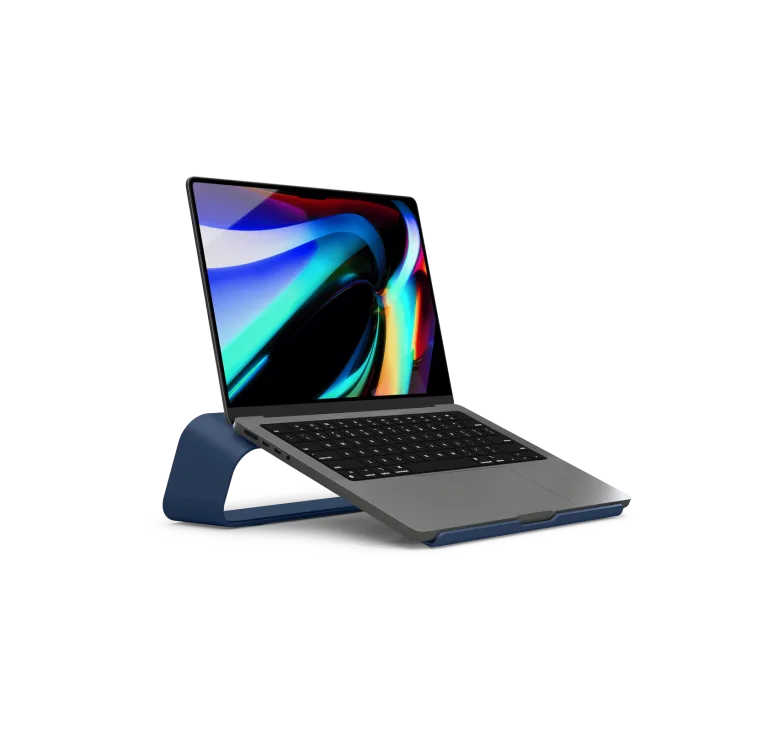 Arete Laptop Stand - Blue | Platform Collection | KlippiK Kuwait UAE Saudi