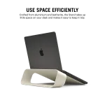 Arete Laptop Stand - Ivory White | Platform Collection | KlippiK Kuwait UAE Saudi