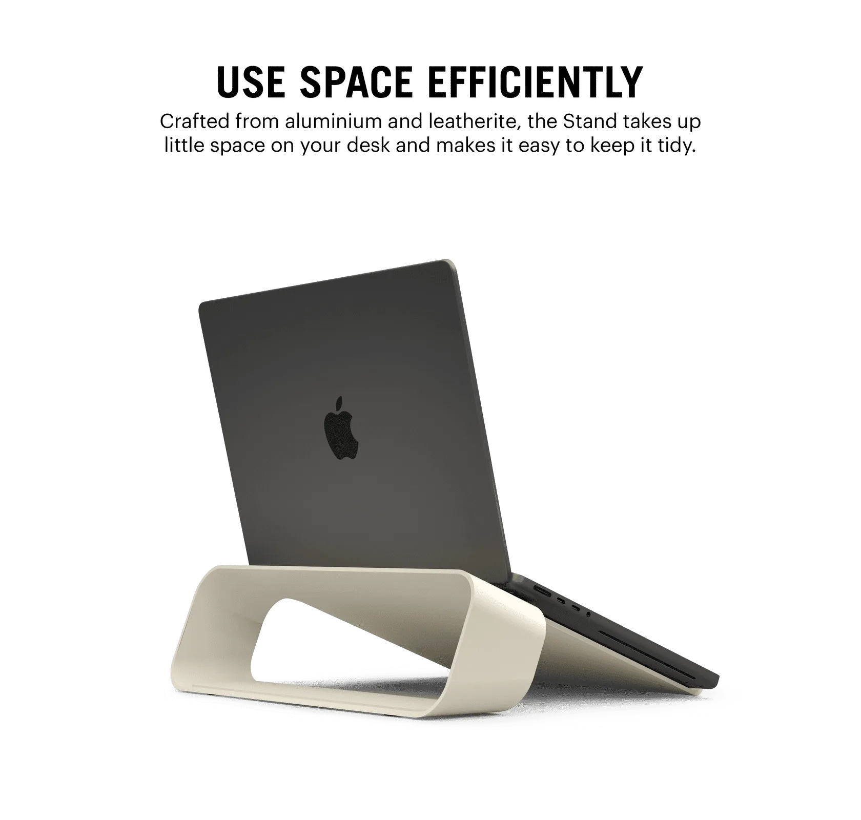 Arete Laptop Stand - Ivory White | Platform Collection | KlippiK Kuwait UAE Saudi