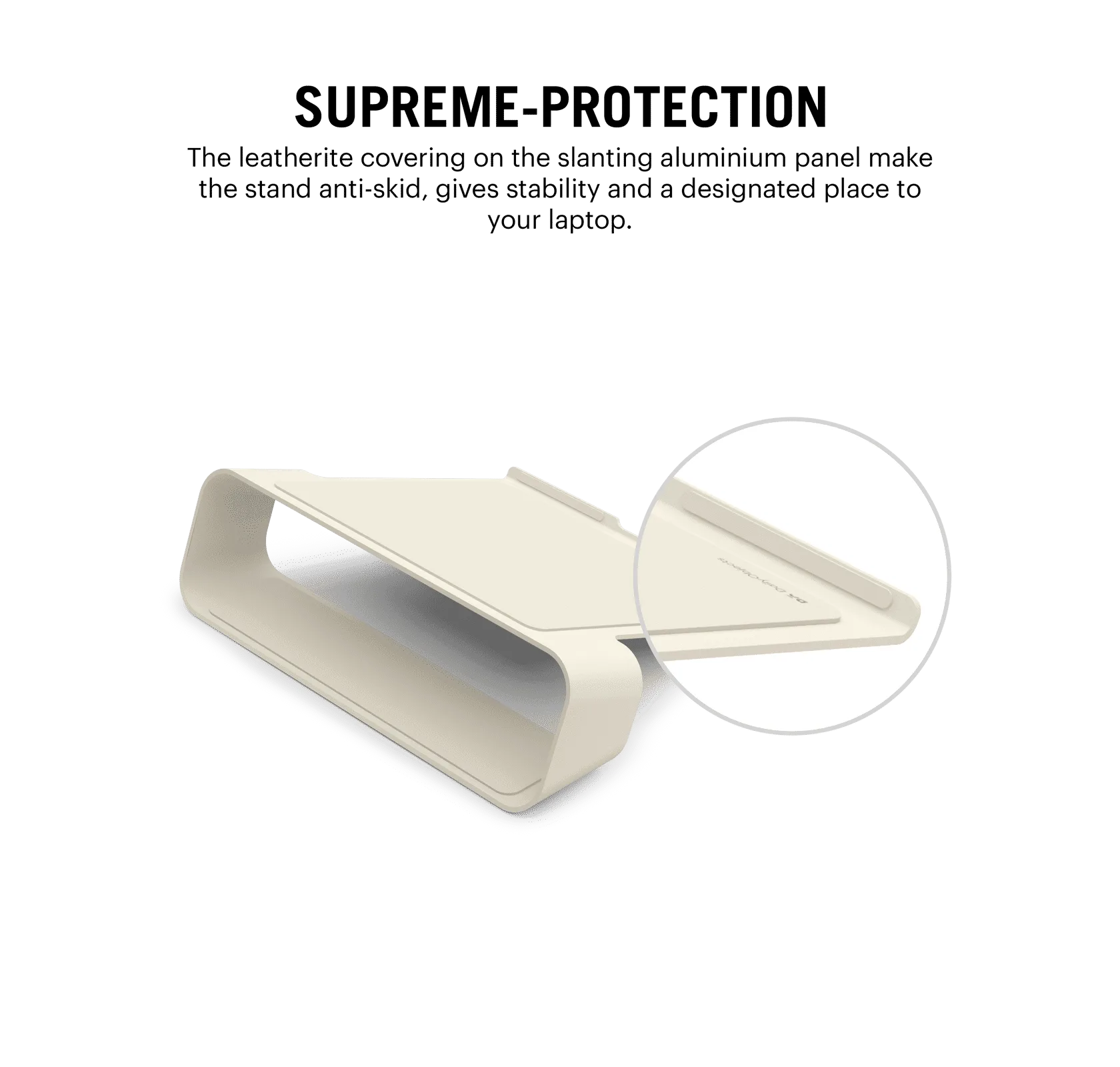 Arete Laptop Stand - Ivory White | Platform Collection | KlippiK Kuwait UAE Saudi