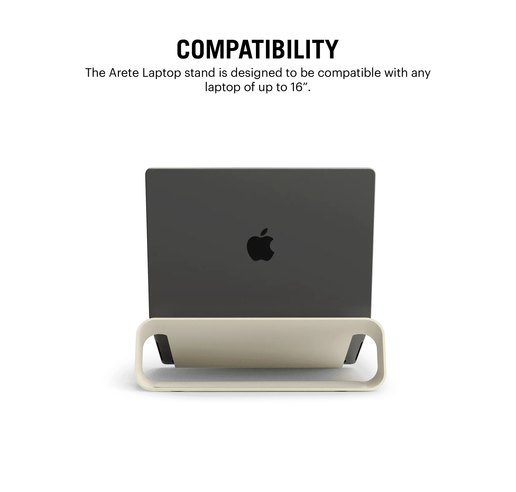 Arete Laptop Stand - Ivory White | Platform Collection | KlippiK Kuwait UAE Saudi