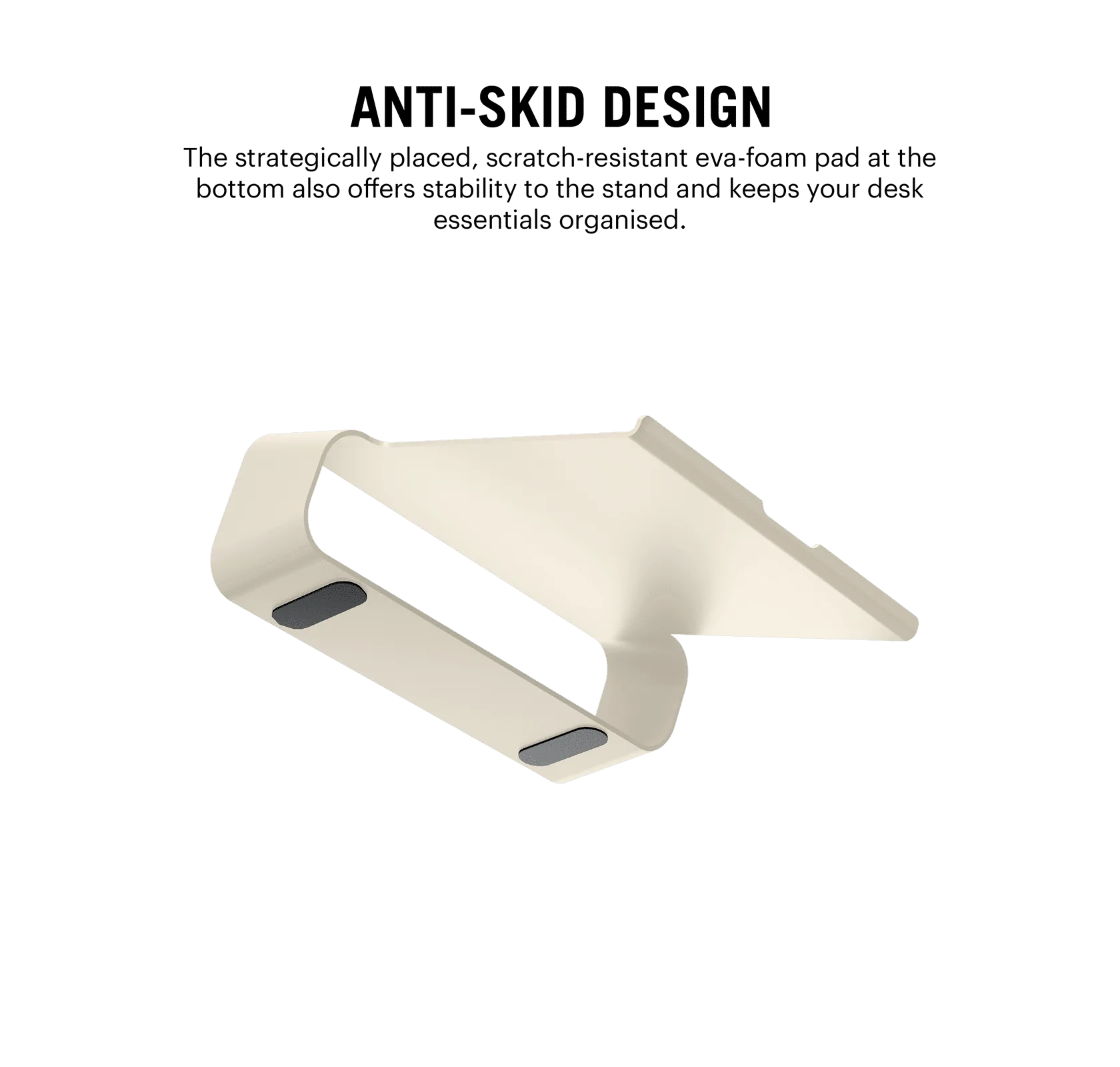 Arete Laptop Stand - Ivory White | Platform Collection | KlippiK Kuwait UAE Saudi