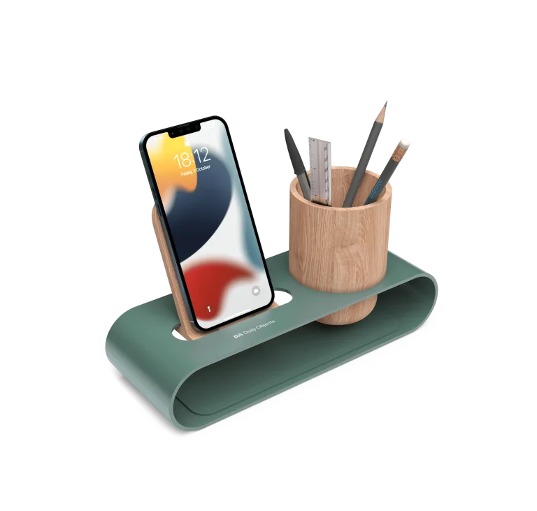 Cirque Phone and Pen Stand - Green | Shop Online - Platform Collection | Klippik Kuwait UAE Saudi