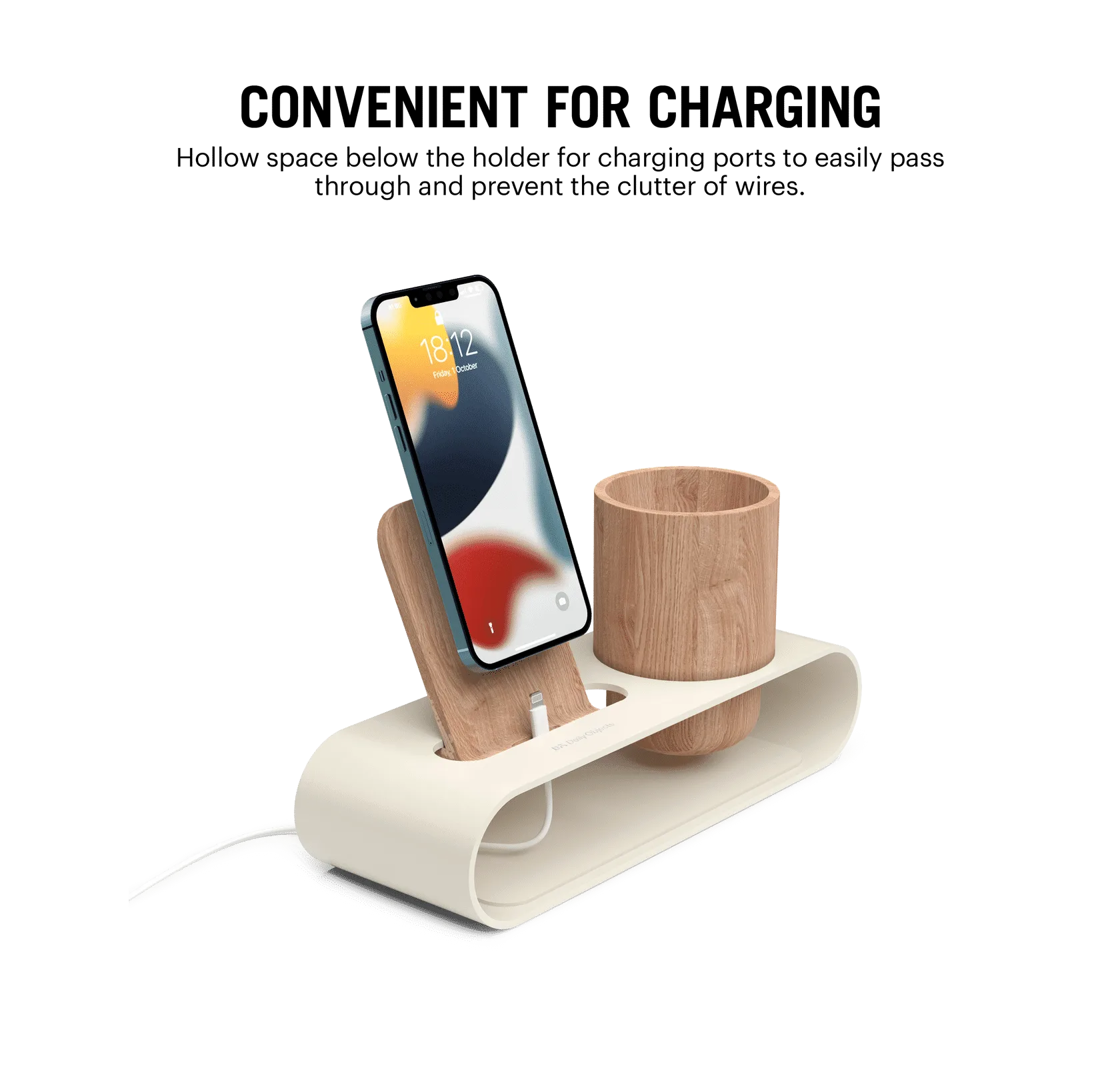 Cirque Phone and Pen Stand - Ivory White | Shop Online - Platform Collection | Klippik Kuwait UAE Saudi