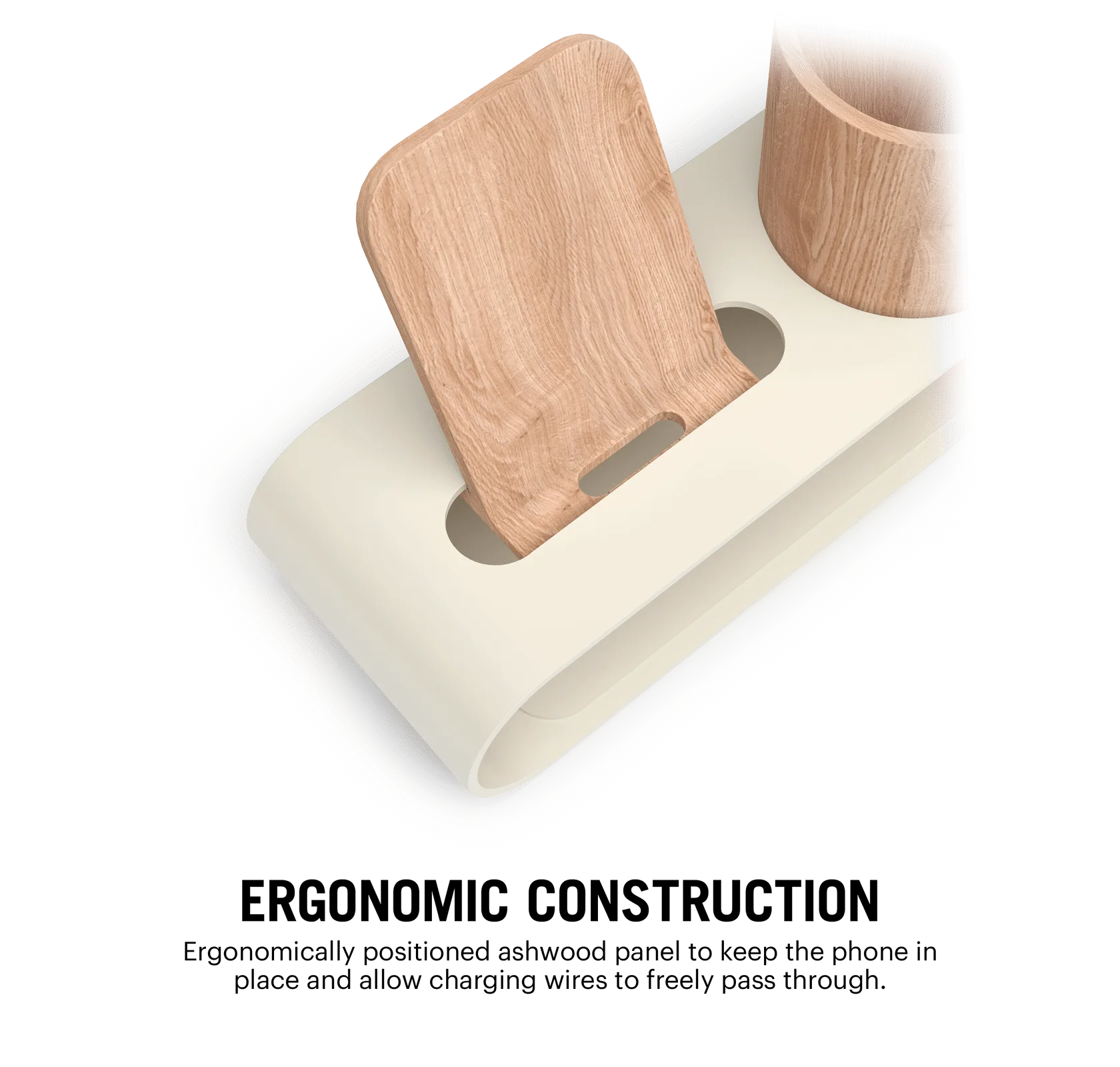 Cirque Phone and Pen Stand - Ivory White | Shop Online - Platform Collection | Klippik Kuwait UAE Saudi