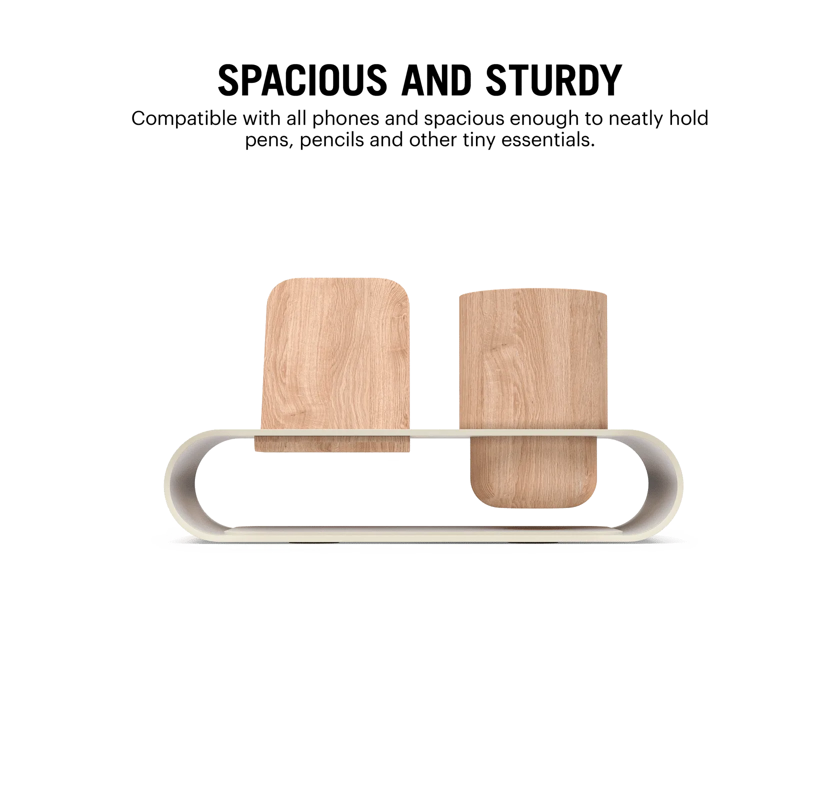 Cirque Phone and Pen Stand - Ivory White | Shop Online - Platform Collection | Klippik Kuwait UAE Saudi