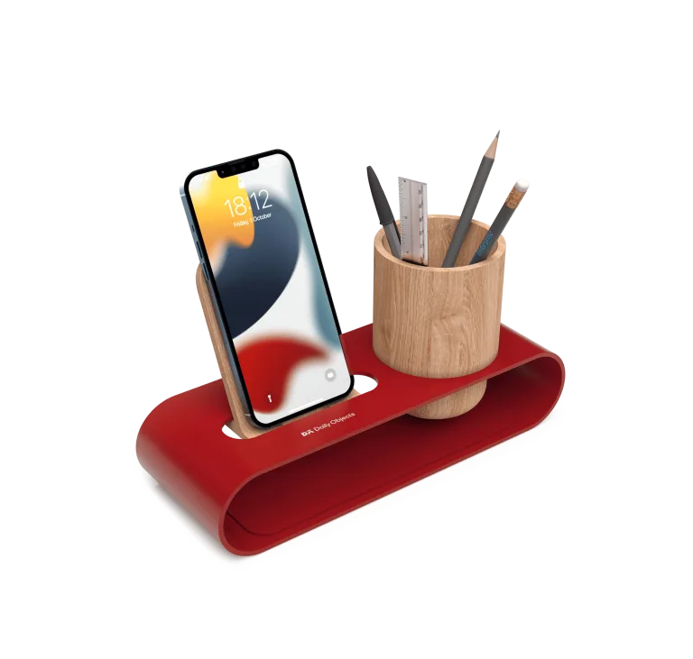 Cirque Phone and Pen Stand - Red | Shop Online - Platform Collection | Klippik Kuwait UAE Saudi