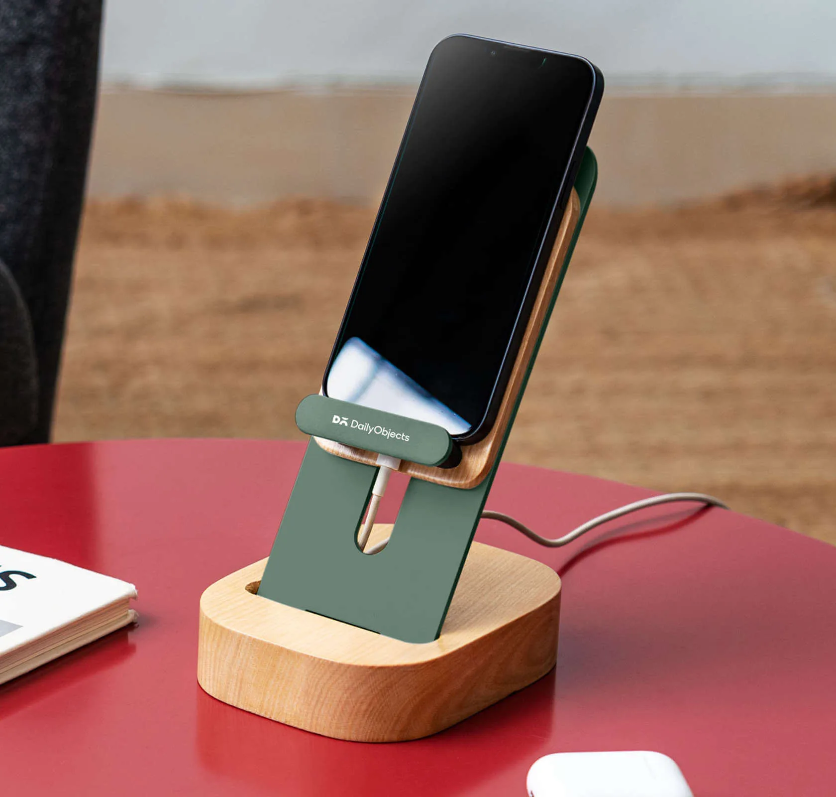 Mount Adjustable Phone Stand - Green | Klippik Platform Collection | Kuwait UAE Saudi