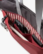 Charcoal-Red Clay Key Tote Bag