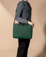 Forest Green City Compact Fleet Messenger Bag
