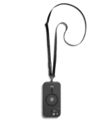 Black Leatherite Crossbody Phone Lanyard - Strap