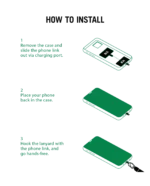 Black Reflective Crossbody Phone Lanyard - Cord