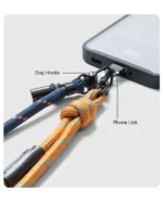 Navy-Orange Crossbody Phone Lanyard - Cord