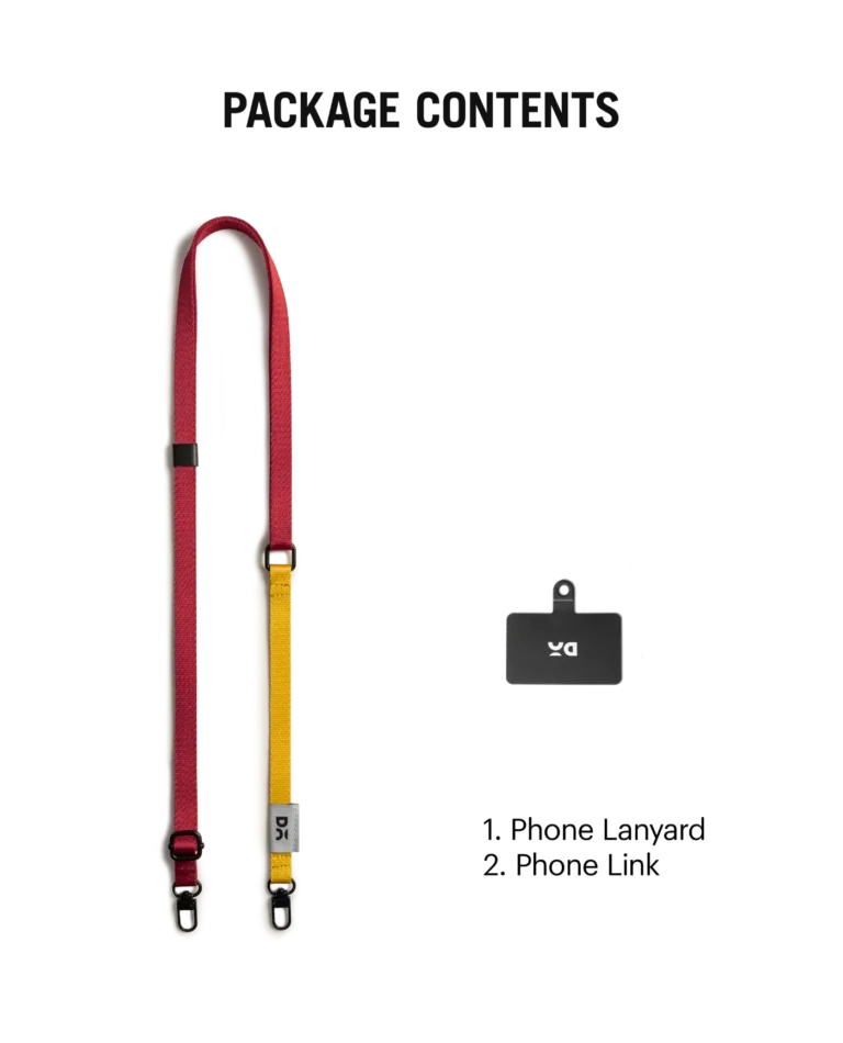 Red-Yellow Crossbody Phone Lanyard - Strap