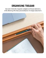Tan-Brown Snap On Organiser Desk Mat with Cable Holder