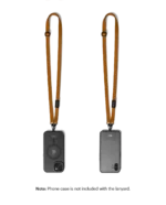 Tan Leatherite Crossbody Phone Lanyard - Strap