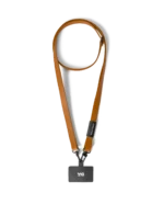 Tan Leatherite Crossbody Phone Lanyard - Strap