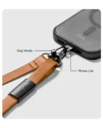 Tan Leatherite Crossbody Phone Lanyard - Strap