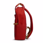 Side profile of crimson red Field daypack showing depth and pocket | KlippiK Kuwait