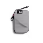Light Grey Pulse Card Wallet — zipped card wallet with a pull tab, shown on white