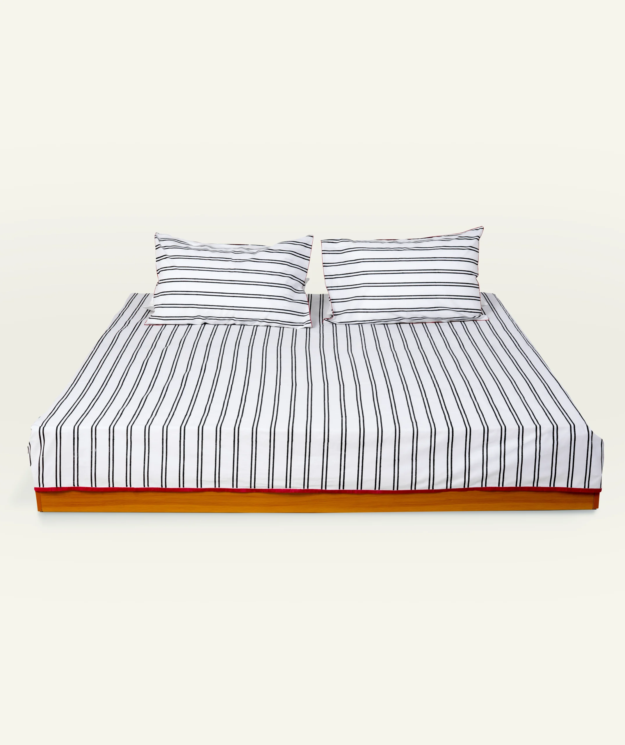 Black Red Muted 1 copy Cloudy Black with Candy Red Muted Layers Flat Bedsheet - Image 1