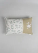 Yellow Dwelling Celeste embroidered 100% Cotton Cushion Cover for Sofa - Nile Blue - Image 2