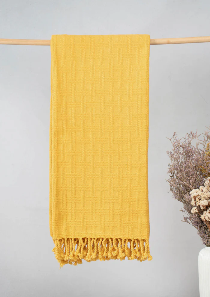 Yellow Dwelling Textured Solid Throw - Mustard Yellow Dwelling Textured Solid Throw - Mustard