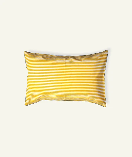Yellow Indigo Silent stripes Body Pillow Cover