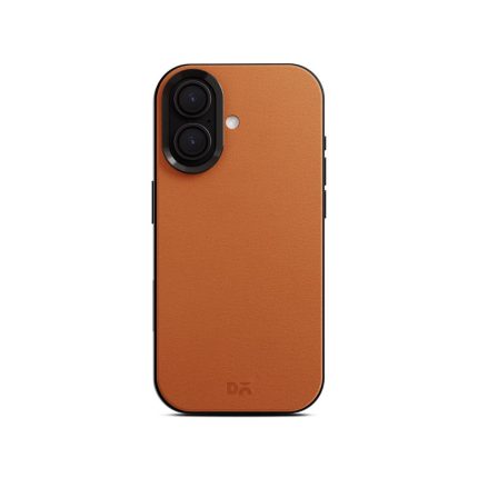 Tan-Grey Leatherite MagSafe Phone Case Cover for iPhone 17