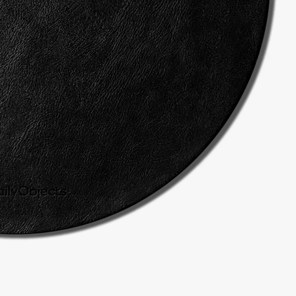 Orb Vegan Leather Mouse Pad - Black