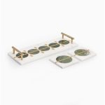 Tray & coasters- Green