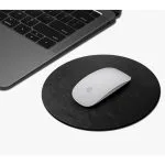 Orb Vegan Leather Mouse Pad - Black