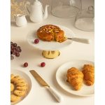 Marble Brass Cake Stand with Knife and Server Set