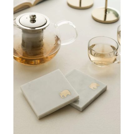 Marble Coasters (Set of 2)- Elephant theme