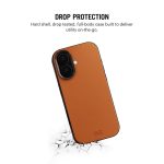 Tan-Grey Leatherite MagSafe Phone Case Cover for iPhone 17