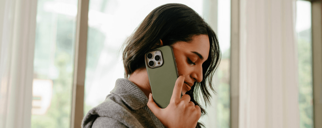 Green-Olive Leatherite MagSafe Phone Case Cover for iPhone 17
