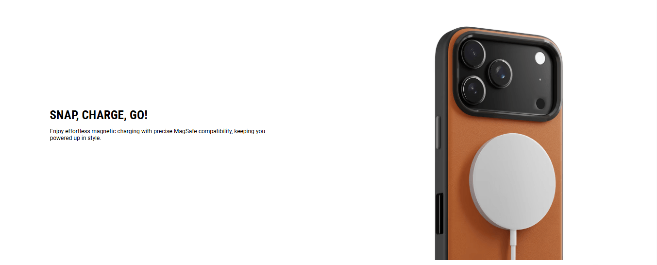 Tan-Grey Leatherite MagSafe Phone Case Cover for iPhone 17