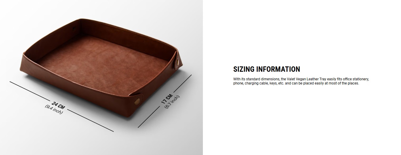 Valet Vegan Leather Tray - Tan | Best For Organizing 8 WhatsApp Image 2025 09 21 at 10.56.34 AM | KlippiK | Online Shopping