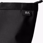Close up of black ripstop pouch logo label and fabric texture | KlippiK Kuwait