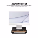 Mesa Monitor Stand - (Black) in Black – Front View| KlippiK