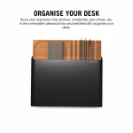 Mesa Monitor Stand - (Black) in Black – Top View| KlippiK
