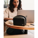 Black Ripstop Vault Tech Organiser - Medium in Black – Lifestyle View | KlippiK