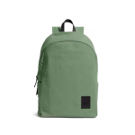 Mint Green Pedal Daypack by DailyObjects — front view, pure cotton canvas with leather trim