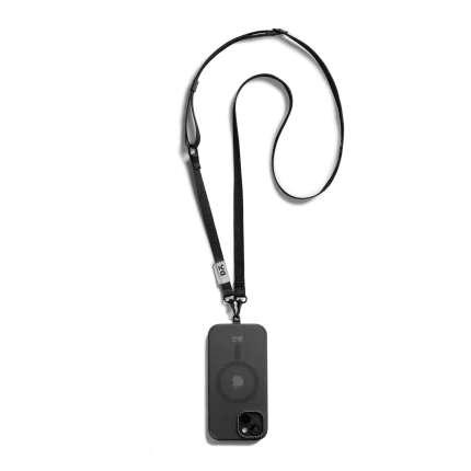 Black Crossbody Phone Lanyard - Strap