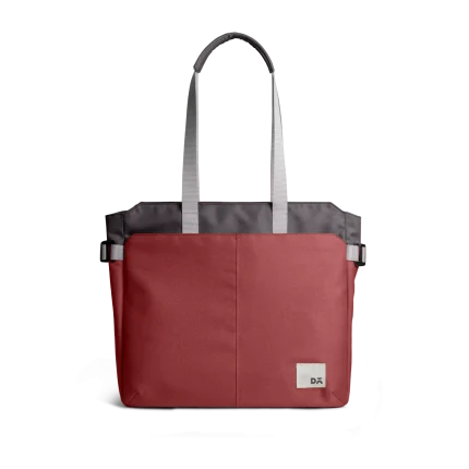 Charcoal-Red Clay Key Tote Bag