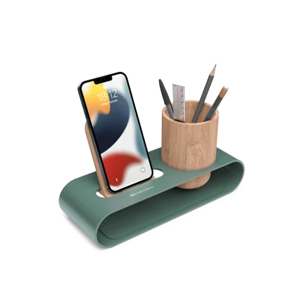 Cirque Phone and Pen Stand - Green | Shop Online - Platform Collection | Klippik Kuwait UAE Saudi