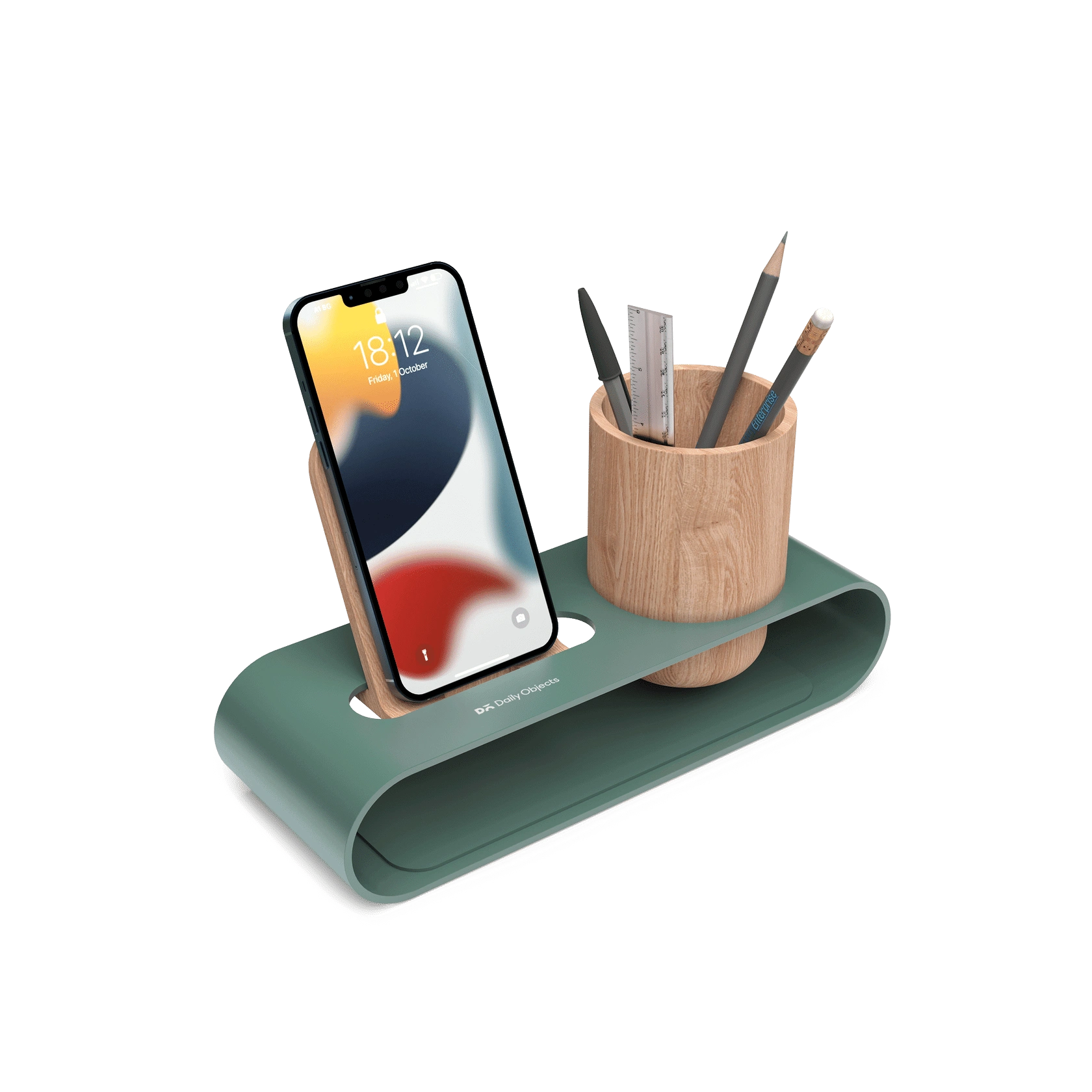 Cirque Phone and Pen Stand - Green Cirque Phone and Pen Stand - Green